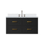 Castor 36 in W x 22 in D Black Double Bath Vanity