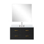 Castor 36 in W x 22 in D Black Single Bath Vanity