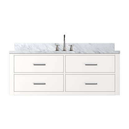 Castor 48 in W x 22 in D White Double Bath Vanity