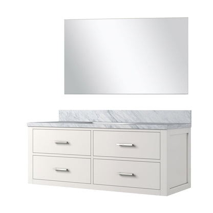 Castor 48 in W x 22 in D White Single Bath Vanity