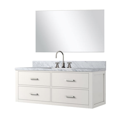 Castor 48 in W x 22 in D White Single Bath Vanity