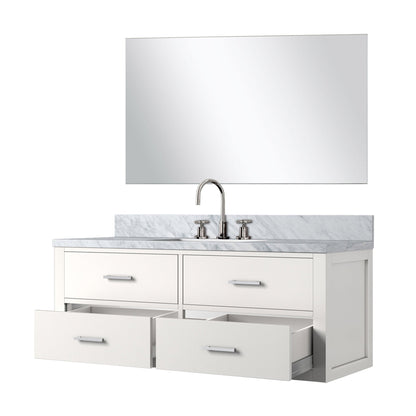Castor 48 in W x 22 in D White Single Bath Vanity