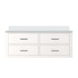 Castor 48 in W x 22 in D White Double Bath Vanity