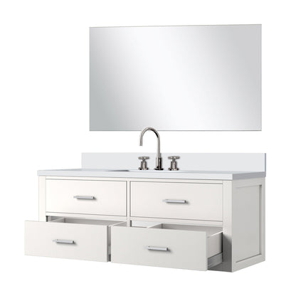 Castor 48 in W x 22 in D White Single Bath Vanity