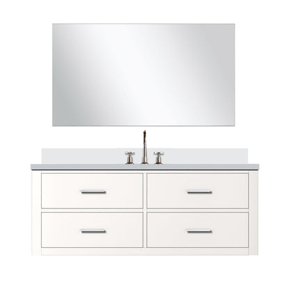 Castor 48 in W x 22 in D White Single Bath Vanity