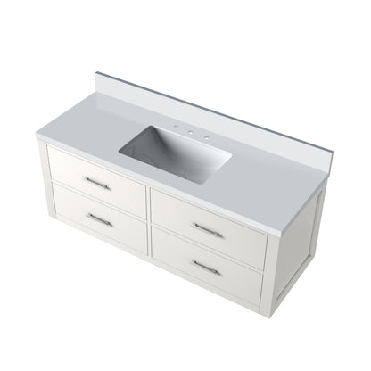 Castor 48 in W x 22 in D White Double Bath Vanity