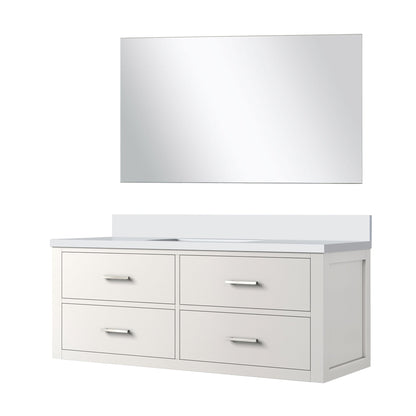 Castor 48 in W x 22 in D White Single Bath Vanity