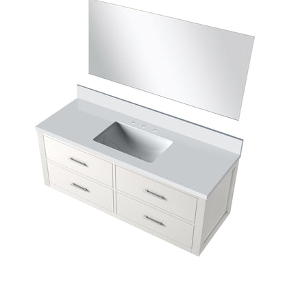 Castor 48 in W x 22 in D White Single Bath Vanity