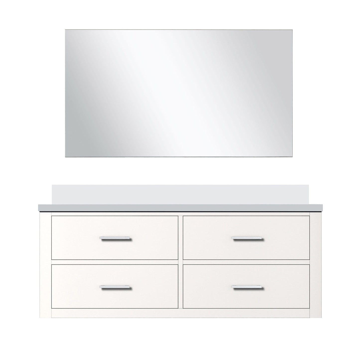 Castor 48 in W x 22 in D White Single Bath Vanity