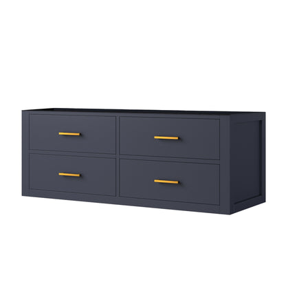Castor 48 in W x 22 in D Blue Single Bath Vanity