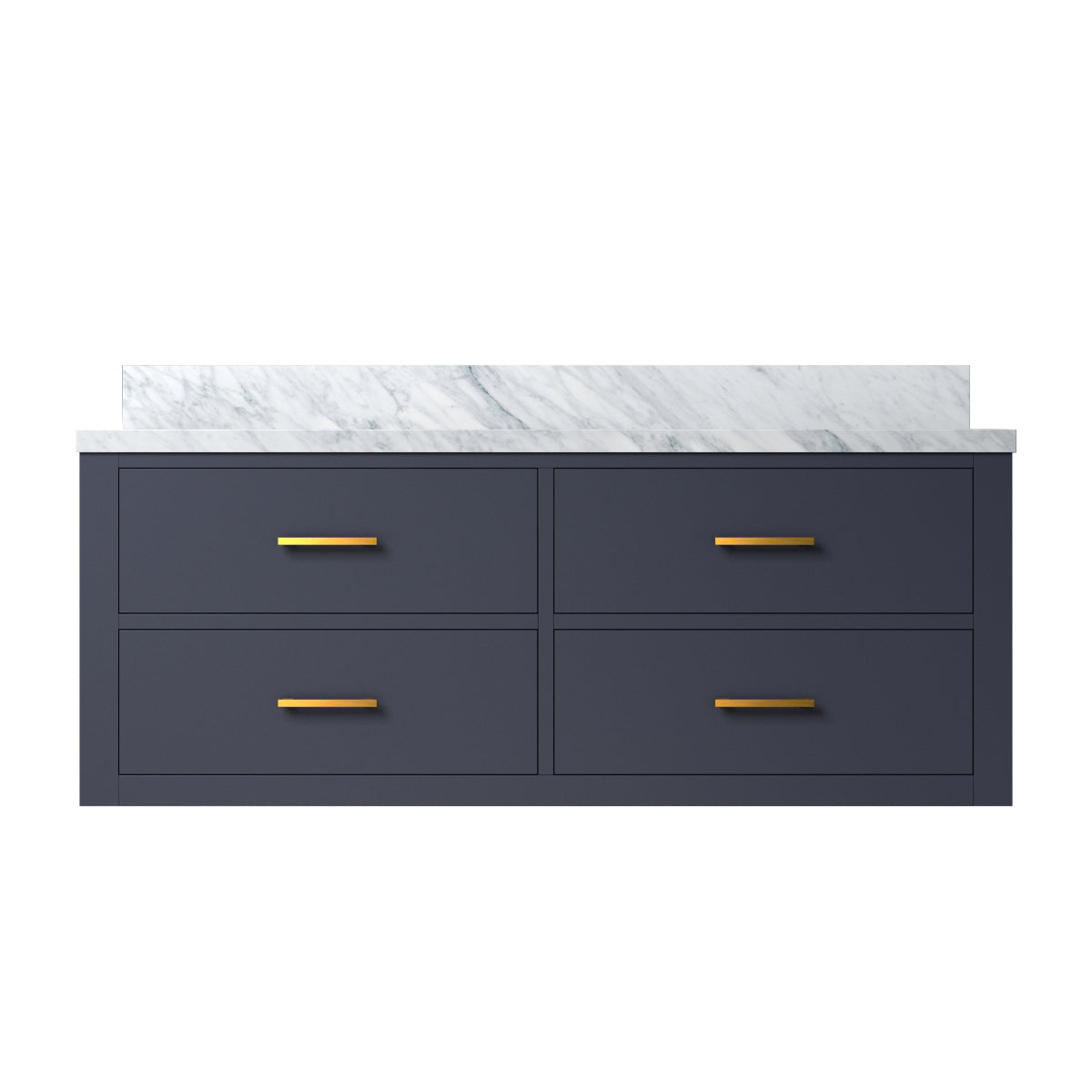 Castor 48 in W x 22 in D Blue Double Bath Vanity