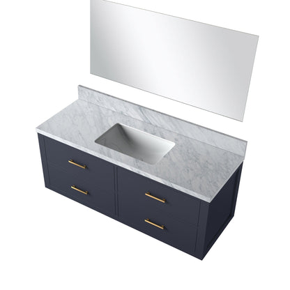 Castor 48 in W x 22 in D Blue Single Bath Vanity