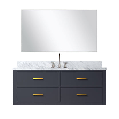Castor 48 in W x 22 in D Blue Single Bath Vanity