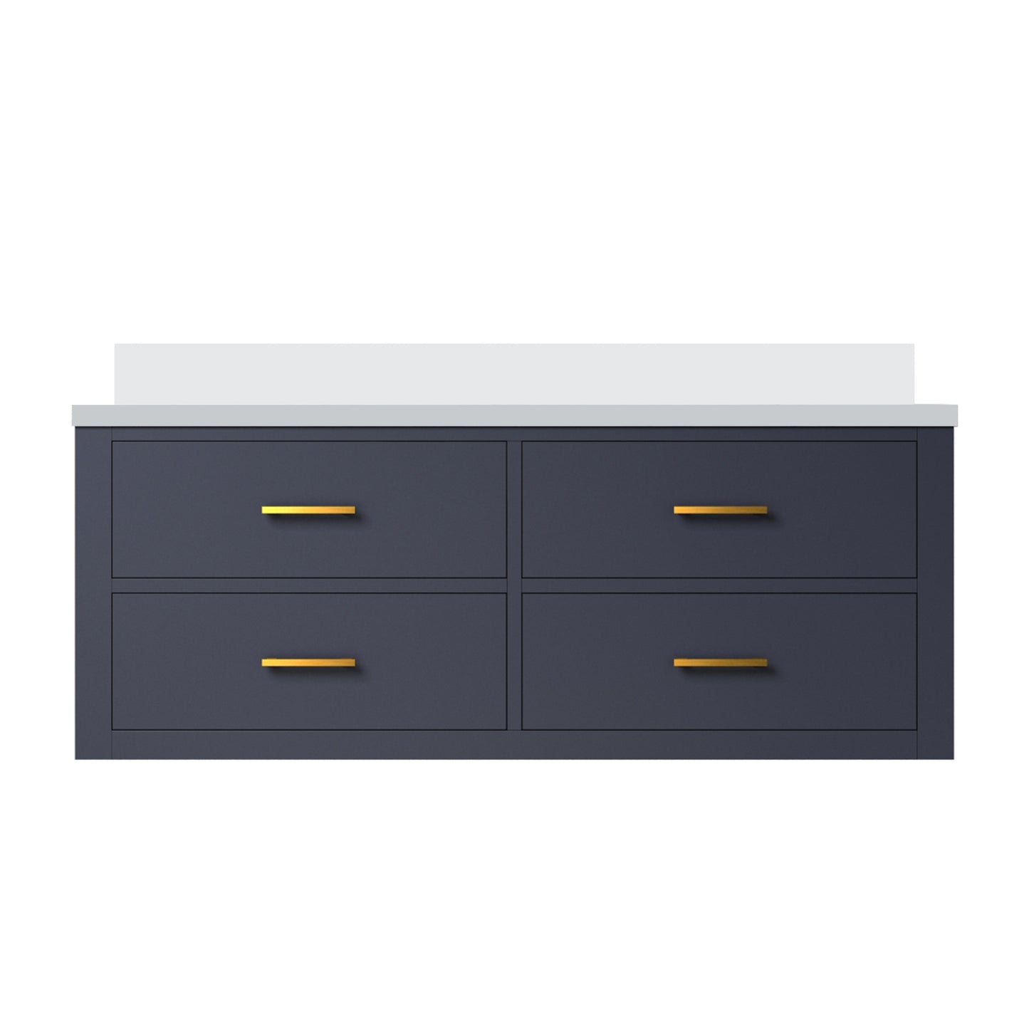 Castor 48 in W x 22 in D Blue Double Bath Vanity
