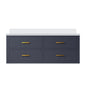 Castor 48 in W x 22 in D Blue Double Bath Vanity