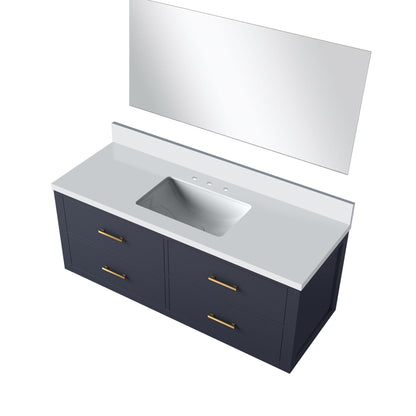 Castor 48 in W x 22 in D Blue Single Bath Vanity
