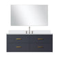 Castor 48 in W x 22 in D Blue Single Bath Vanity