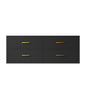 Castor 48 in W x 22 in D Black Single Bath Vanity