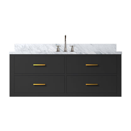 Castor 48 in W x 22 in D Black Double Bath Vanity