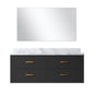 Castor 48 in W x 22 in D Black Single Bath Vanity