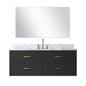 Castor 48 in W x 22 in D Black Single Bath Vanity