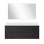 Castor 48 in W x 22 in D Black Single Bath Vanity