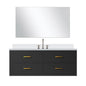 Castor 48 in W x 22 in D Black Single Bath Vanity