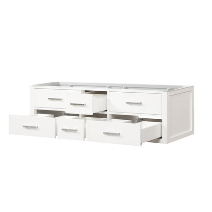 Castor 60 in W x 22 in D White Double Bath Vanity