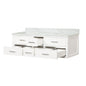 Castor 60 in W x 22 in D White Double Bath Vanity