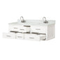 Castor 60 in W x 22 in D White Double Bath Vanity