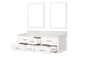 Castor 60 in W x 22 in D White Double Bath Vanity