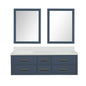Castor 60 in W x 22 in D Blue Double Bath Vanity