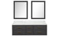 Castor 60 in W x 22 in D Black Double Bath Vanity