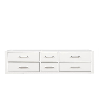 Castor 72 in W x 22 in D White Double Bath Vanity