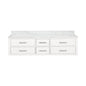 Castor 72 in W x 22 in D White Double Bath Vanity