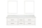 Castor 72 in W x 22 in D White Double Bath Vanity