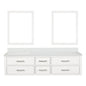 Castor 72 in W x 22 in D White Double Bath Vanity