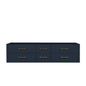 Castor 72 in W x 22 in D Blue Double Bath Vanity