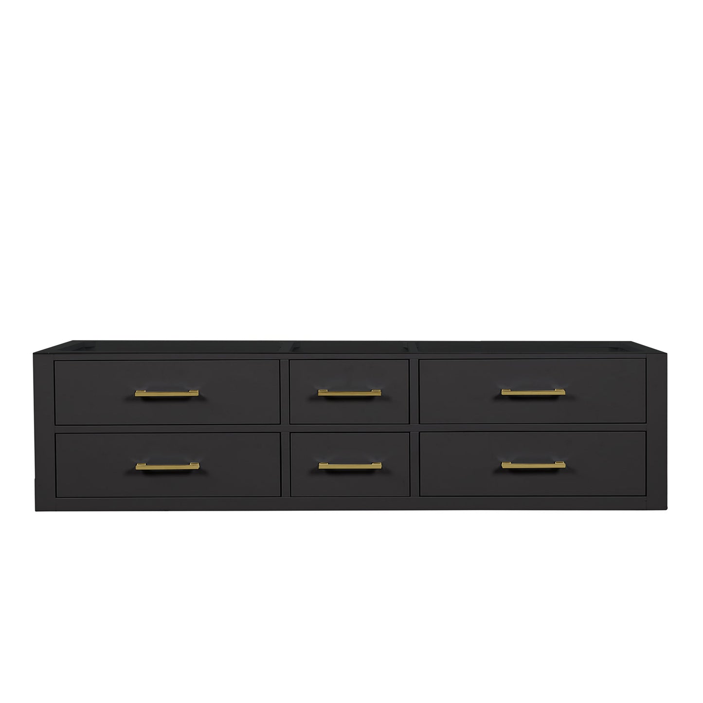 Castor 72 in W x 22 in D Black Double Bath Vanity