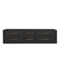 Castor 72 in W x 22 in D Black Double Bath Vanity