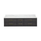 Castor 72 in W x 22 in D Black Double Bath Vanity
