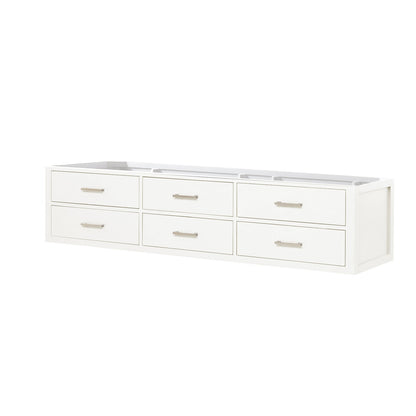 Castor 80 in W x 22 in D White Double Bath Vanity