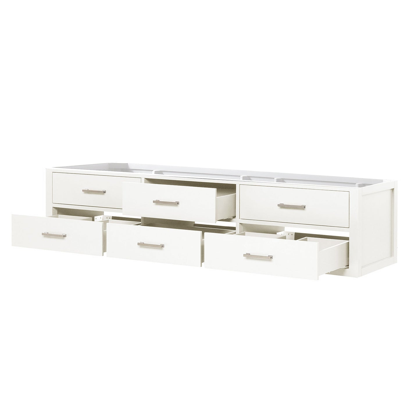 Castor 80 in W x 22 in D White Double Bath Vanity