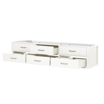 Castor 80 in W x 22 in D White Double Bath Vanity