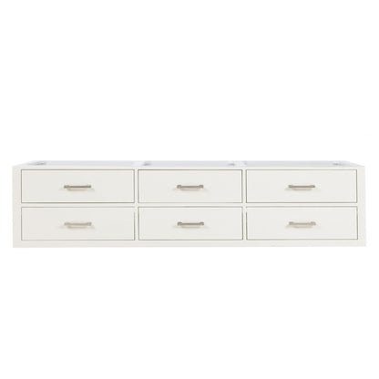 Castor 80 in W x 22 in D White Double Bath Vanity