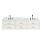 Castor 80 in W x 22 in D White Double Bath Vanity