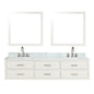 Castor 80 in W x 22 in D White Double Bath Vanity
