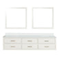 Castor 80 in W x 22 in D White Double Bath Vanity