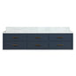 Castor 80 in W x 22 in D Blue Double Bath Vanity