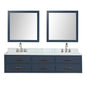 Castor 80 in W x 22 in D Blue Double Bath Vanity